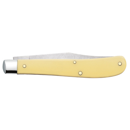 Case Cutlery Knife, Yellow Ss Syn Slimline Trapper 80031